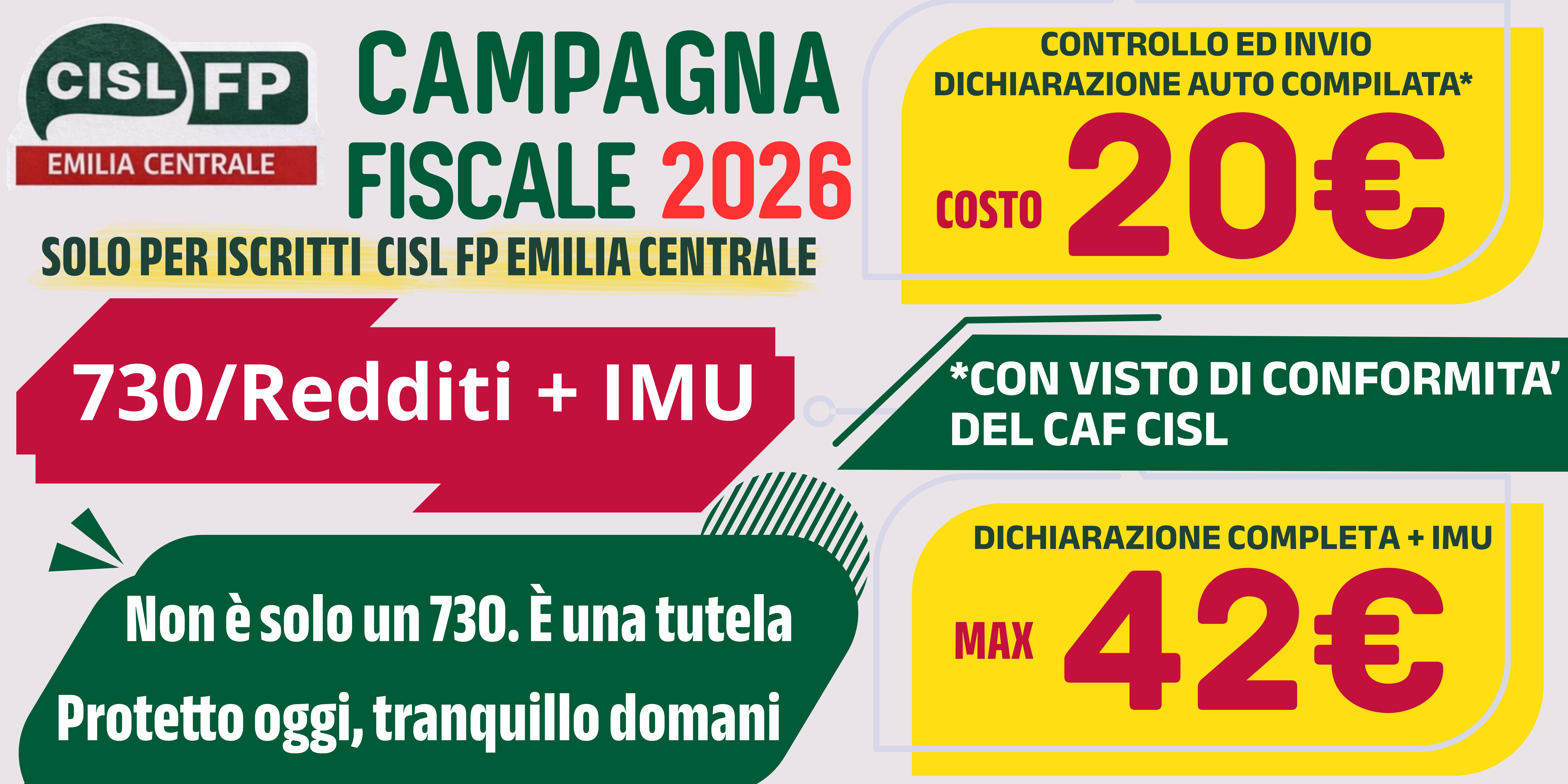 730 2026 - convenzione per gli iscritti Cisl FP